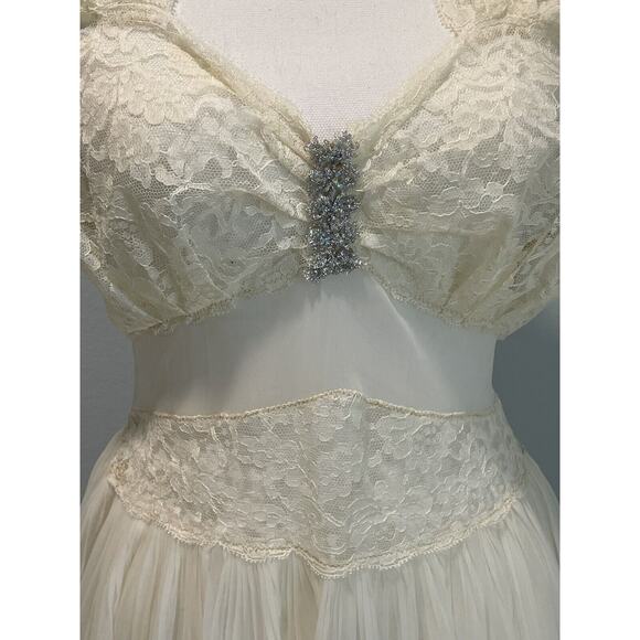 VINTAGE Michelene Nightgown SMALL Grunge Cottagecore Lingerie fairy bebe - Picture 2 of 16